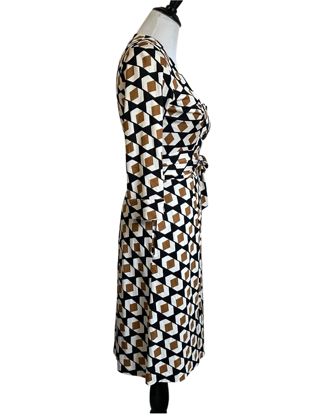 DIANE VON FURSTENBERG Womens Dutch Silk Double Breasted Wrap Dress Size 4 - Picture 7 of 15